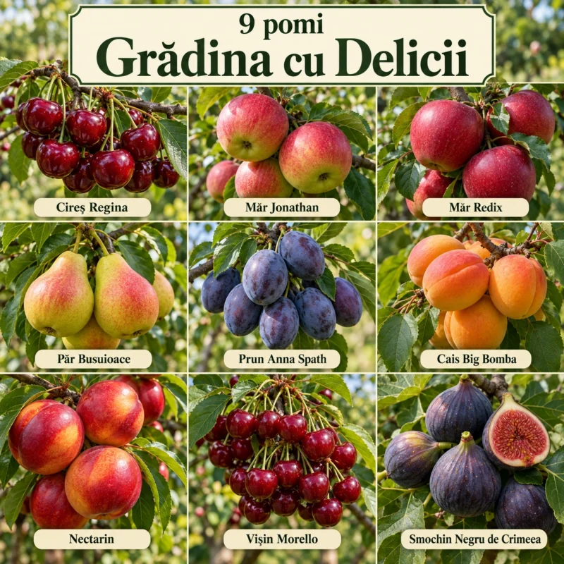 Pachet Grădina cu Delicii – 9 pomi fructiferi pe rod, Anul 4