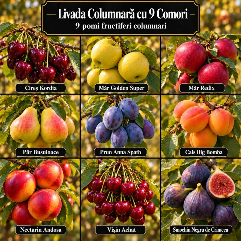 Pachet 9 Pomi Fructiferi Columnari – Comorile Grădinii