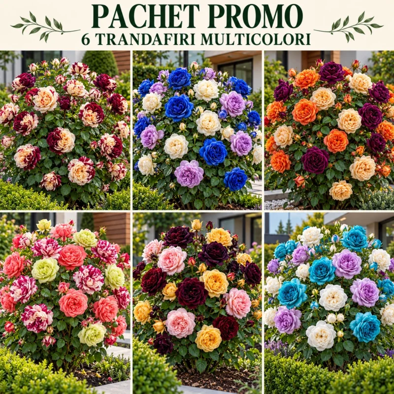 Pachet Promo – Trandafiri Multicolori Tip Tufă