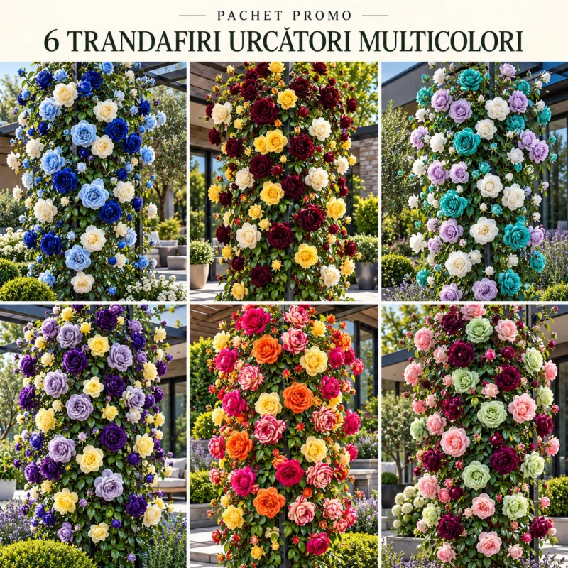 Pachet Promo – 6 Trandafiri Urcători Multicolori